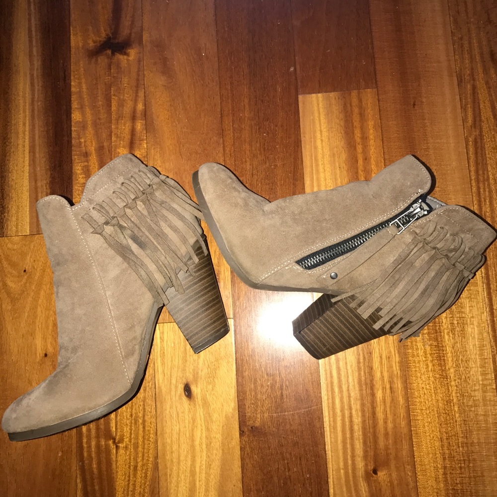 Fringe booties